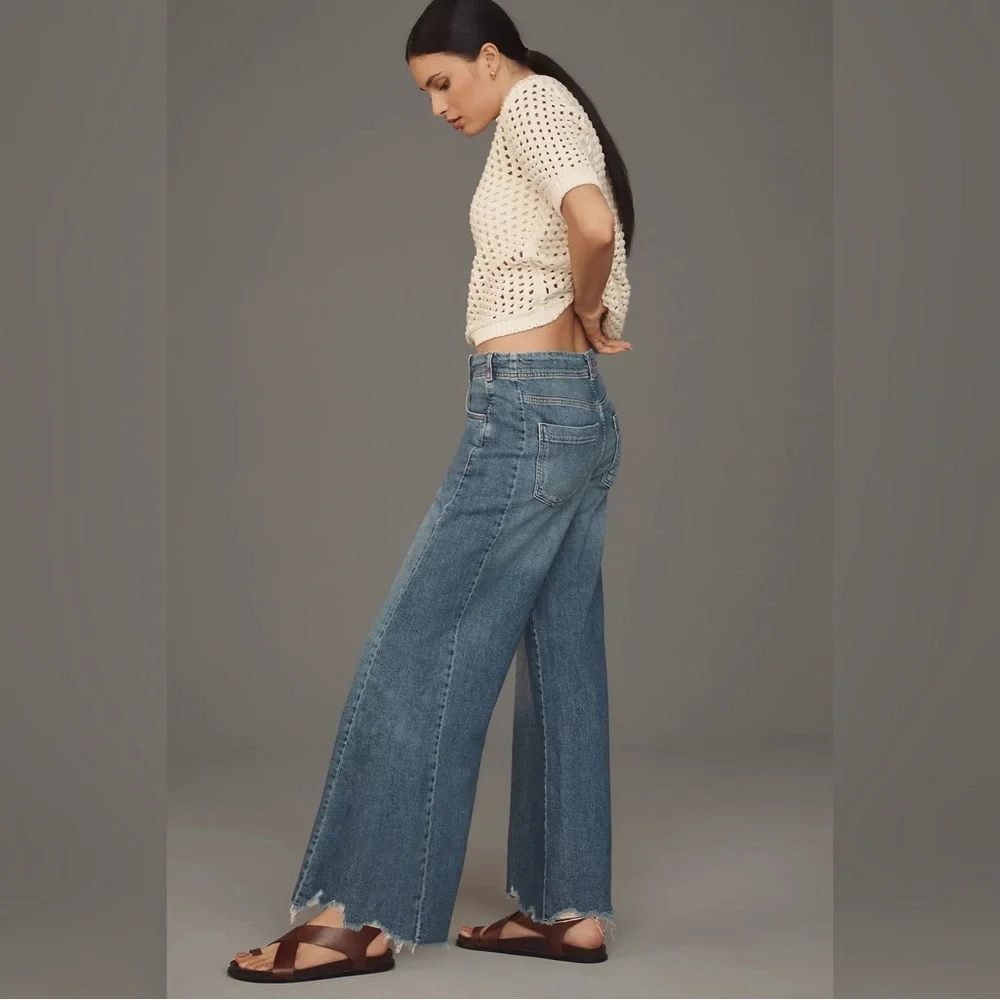 The Adi Regenerative Cotton Mid Rise Flare Jeans by Pilcro - Picture 3 of 3